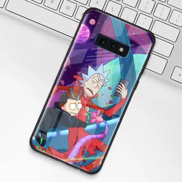 Рик и Морти чехол из закаленного стекла для samsung Galaxy S10 S10e S9 S8 S10 Plus Note 9 A50 A30 - Цвет: 012
