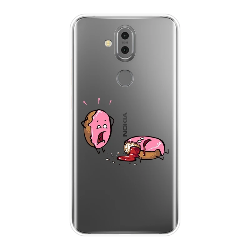 Чехол для Nokia 7 1 6 5 3 2 Plus пончик мороженое Cooky ilicone мягкая задняя крышка чехол
