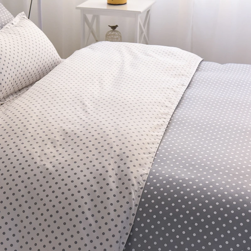Wave point Bed Linen Bedding Set Home Textiles 3/4pc Family Include Sheet&ampDuvet Cover&ampPillowcases Full Queen King Size | Дом и сад