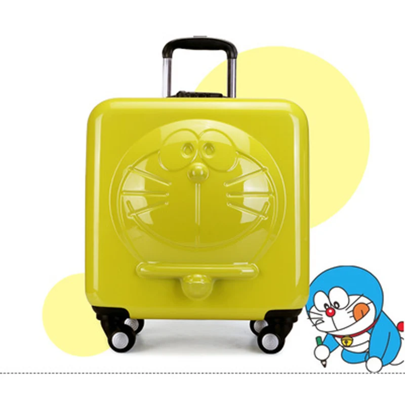 Новый детский мультяшный чемодан Doraemon 3D для кошек Детский на колесах с
