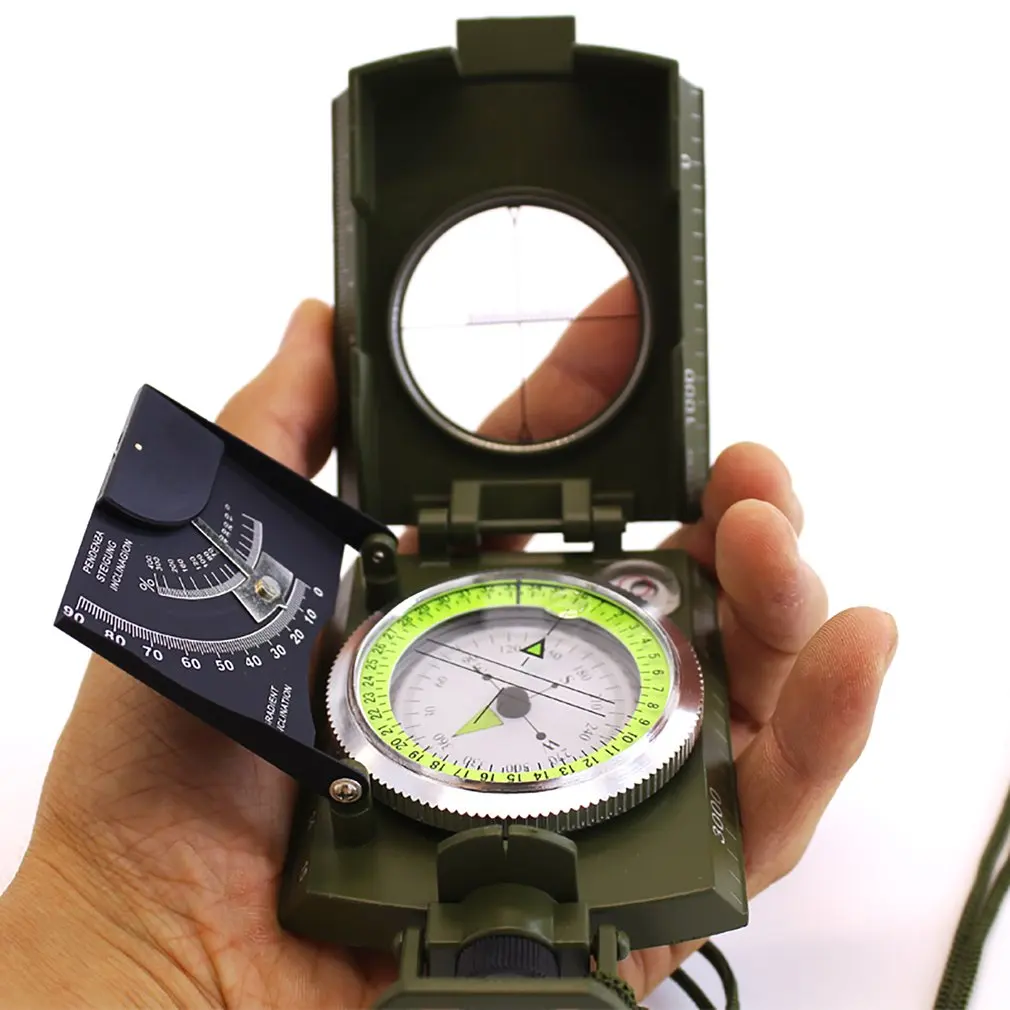 K4074 портативный размер компас с линзой Американский военный Многофункциональный