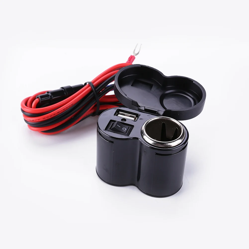 Новый 12V 24V мотоцикл Скутер Руль USB Зарядное устройство Водонепроницаемый синим