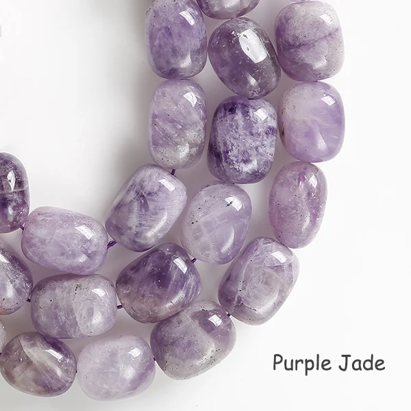 Purple Jade 15," прядь 20 бусин естественный неправильной формы круглый Ametyst Citrin e флюорит Неокрашенный кварцевый кристалл рок бусина 14-16*18-22 мм Размер - Цвет: Purple Jade