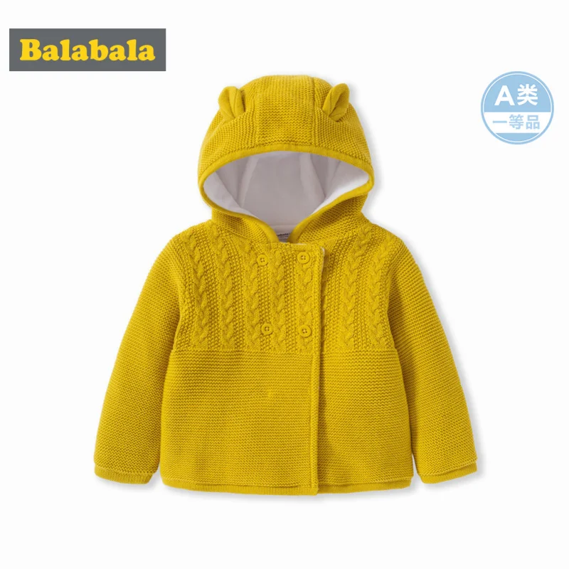 Balabala/куртка с капюшоном на флисовой подкладке для маленьких детей Трикотажная