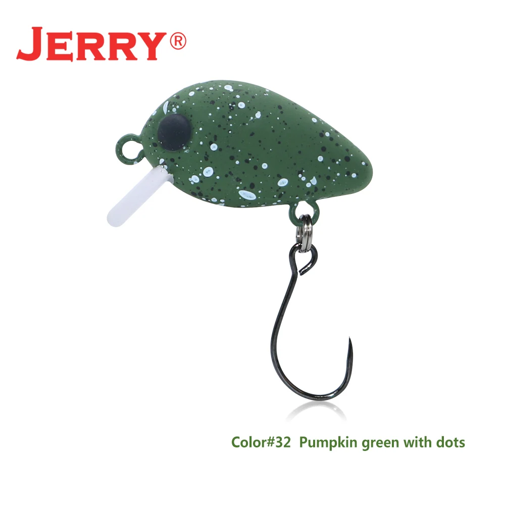 Jerry Thumb 1 шт. 25 мм 1,8 г Мини кренкбейт плавающие воблеры форель УФ розовый цвет искусственная приманка жесткие рыболовные приманки - Цвет: 32 Pumpkin green