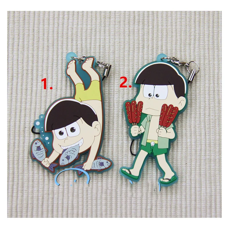 1 шт. аниме брелок Osomatsu san San choomatsu jyushimansu BBQ пляжная версия резиновый kulcstarto
