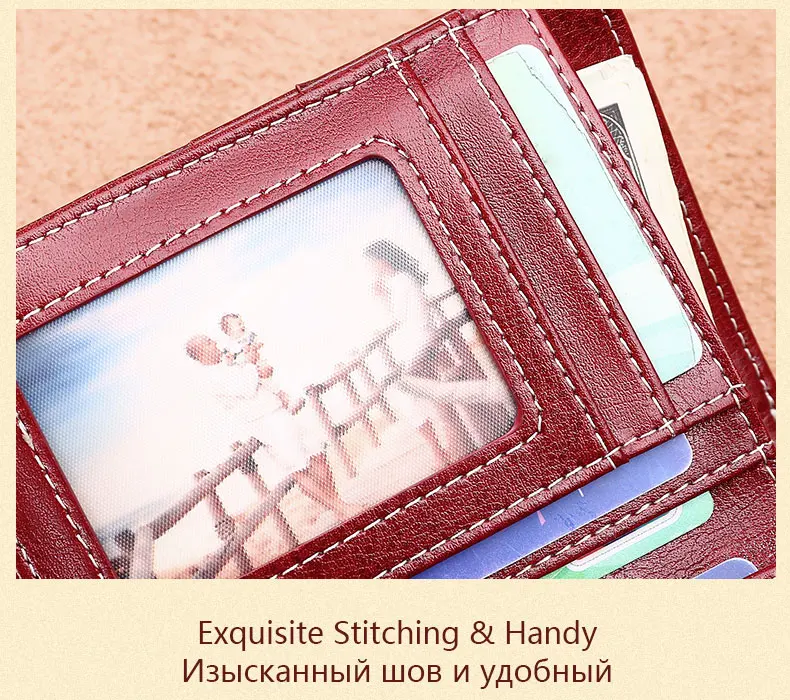 SENDEFN New Wallet Women Purse Brand Coin Purse Zipper Wallet Female Short Wallet Women Split Leather Purse Small Purse