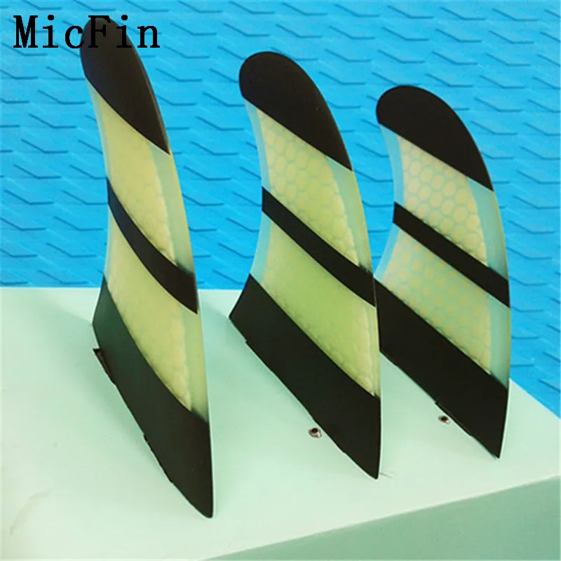 M-G5 Micfin quillas surf вафельная fcs плавники стекловолокна досок для серфинга плавники три ребра размер M-G5
