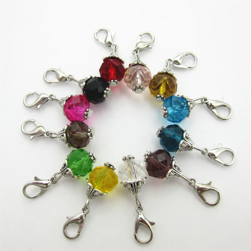 Стеклянные парящие медальоны 24 шт./лот 12 месяцев подвеска амулет с кристаллом