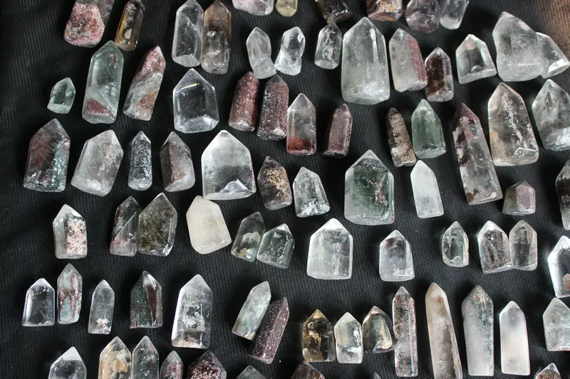 10 шт. натуральный Фантом призрак кристалл кварца точки вываливается