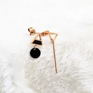 Серьги-подвески женские из нержавеющей стали под розовое золото | Украшения и