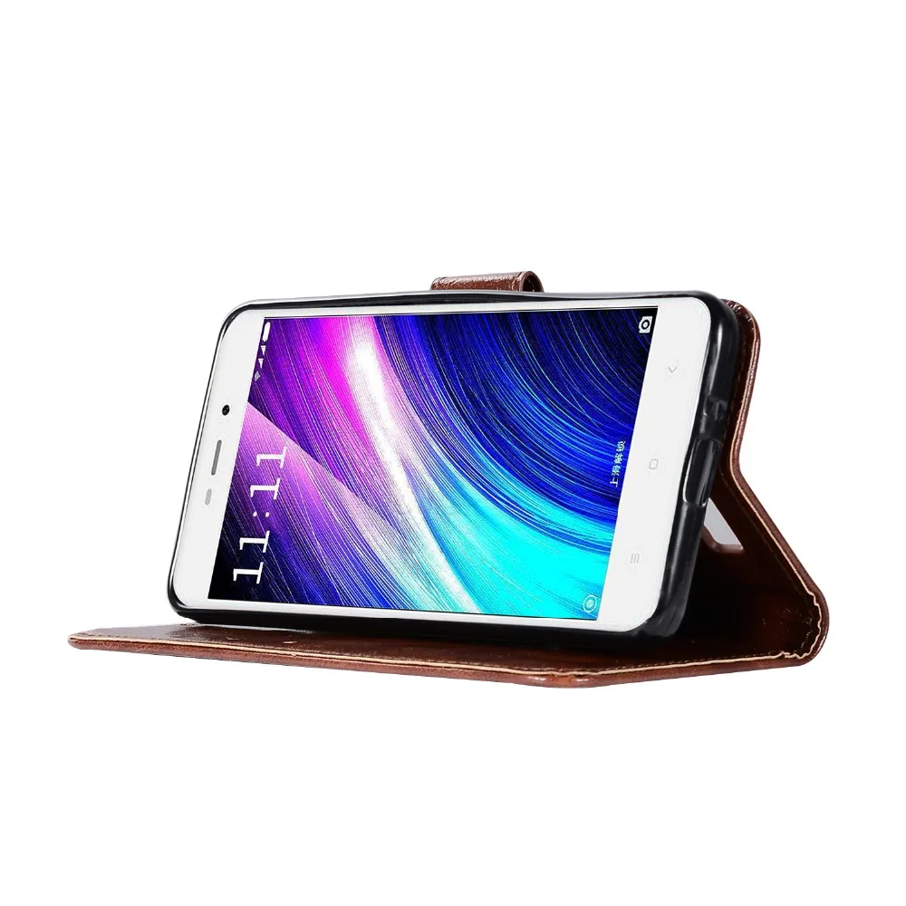 Retro Leather Case For Redmi 4A Luxury PU Cellphone for Wallet Card Holders Fundas | Мобильные телефоны и аксессуары