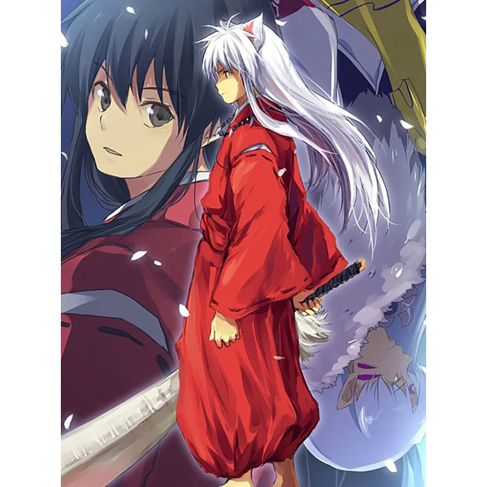 Inuyasha DIY Алмазная картина настенная живопись вышивка крестом аниме 5d мозаика