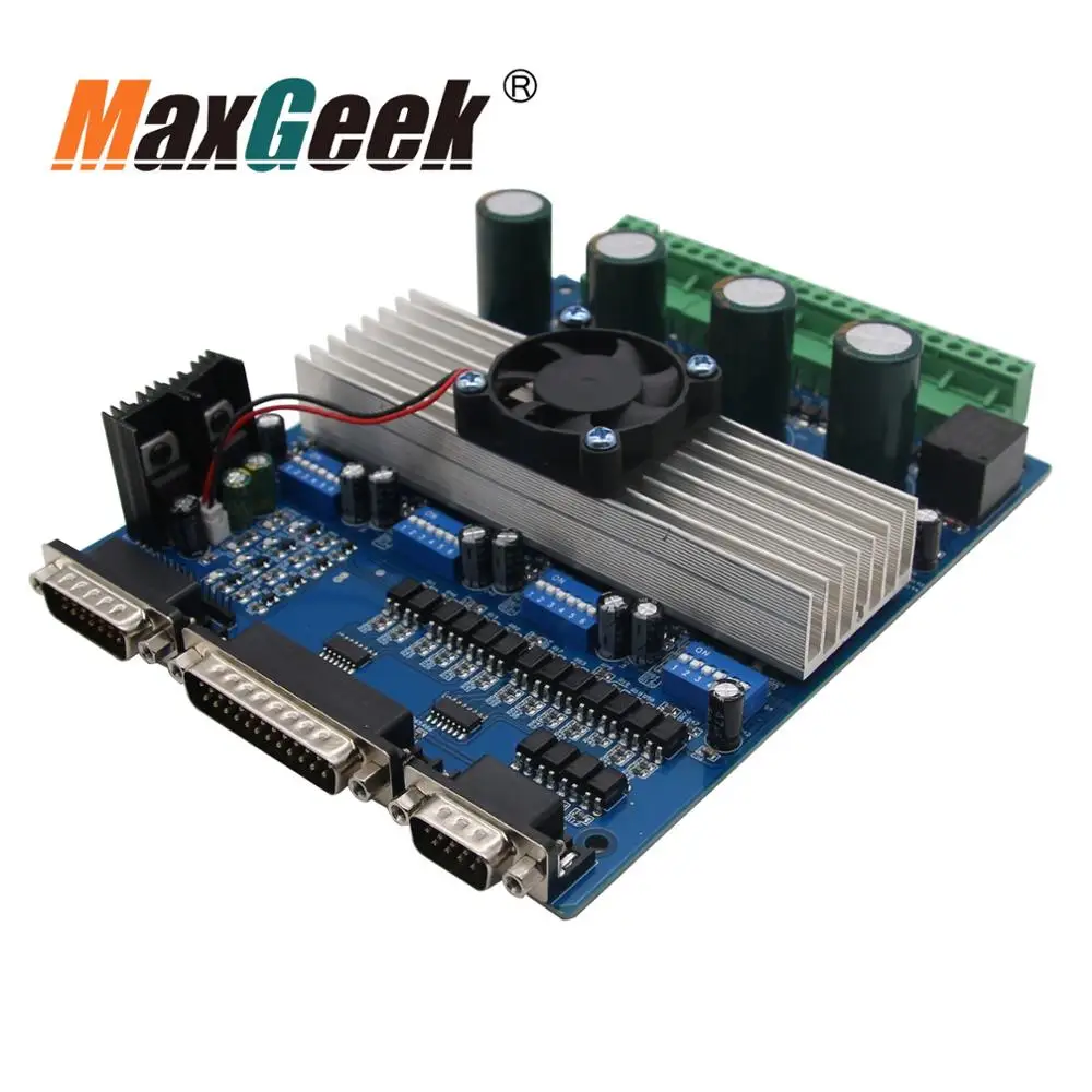 Maxgeek 3 оси/4 оси TB6560 Драйвер шагового двигателя Mach3 контроллер ЧПУ 4 гравер плата