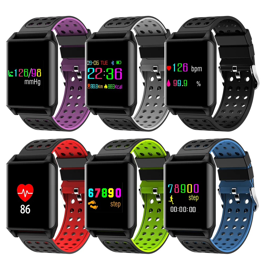 FORCA R11 умный Браслет Часы сердечного ритма крови Давление монитор Смарт OLED Цвет