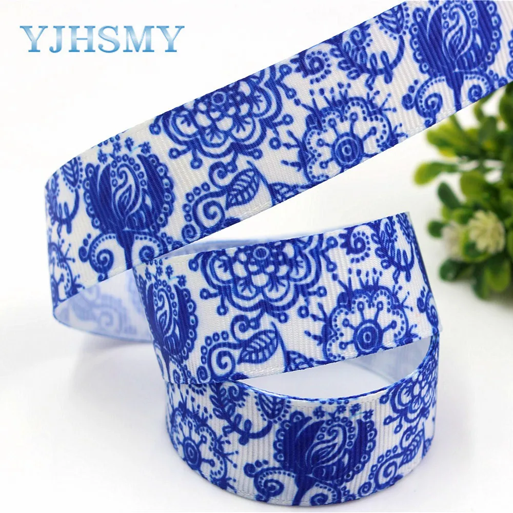 YJHSMY D-171208-480 10 ярдов 22 мм цветы напечатаны grosgrain ленты DIY ручной работы аксессуары