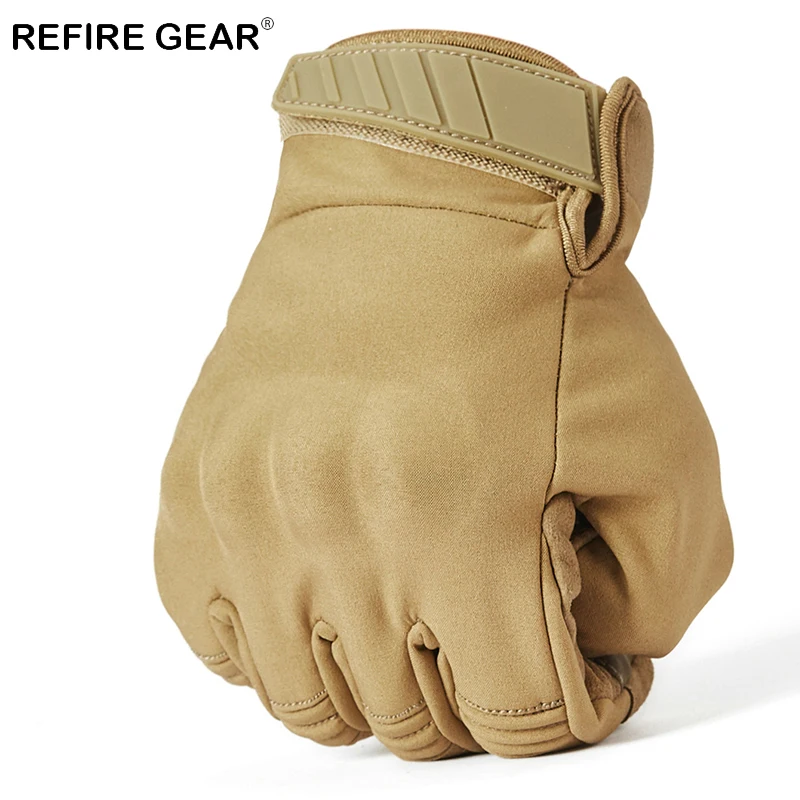 Перчатки ReFire Gear мужские камуфляжные военные тактические спортивные митенки с