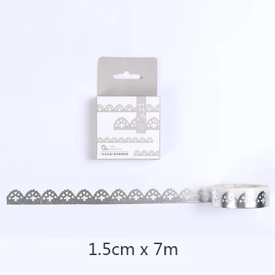 02 1,5-7 см* 7 м золото и серебро мультфильм васи лента DIY украшения Скрапбукинг планировщик Маскировочная лента клейкая лента этикетка наклейка - Цвет: 02