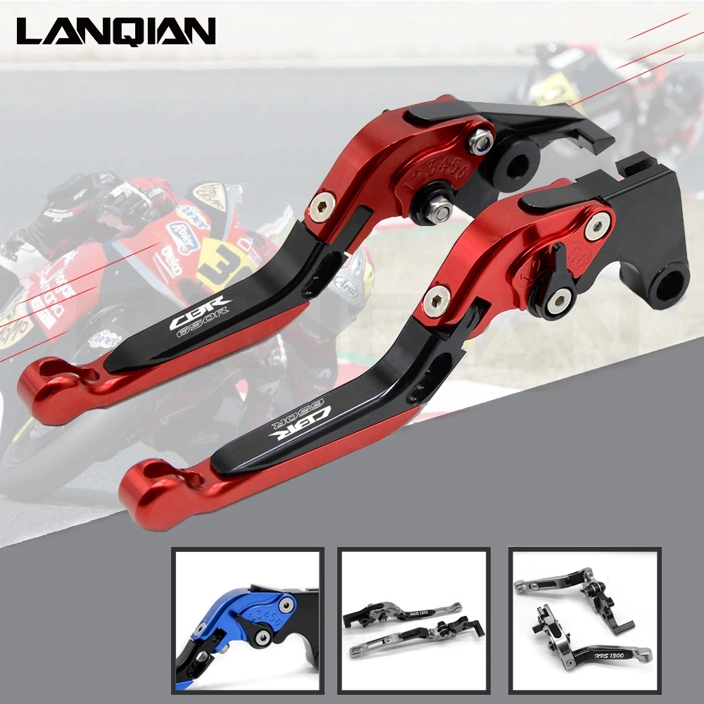 

CNC Motorcycle Accessories Adjustable Folding Brake Clutch Levers For honda CBR650R 2018 2019 With LOGO CBR 650 R