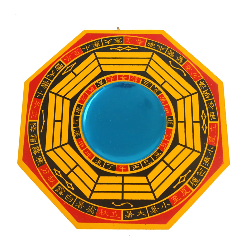 

Feng Shui Yellow Wood Bagua Concave Mirrors Pakua SKU:S1008-5T