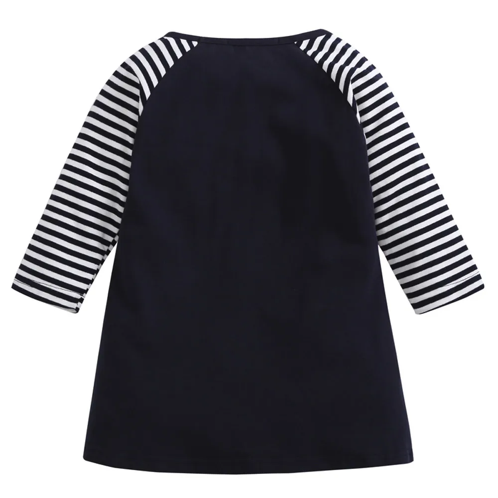 Рождественское платье для девочек 2019 детские платья с длинным рукавом вечерние