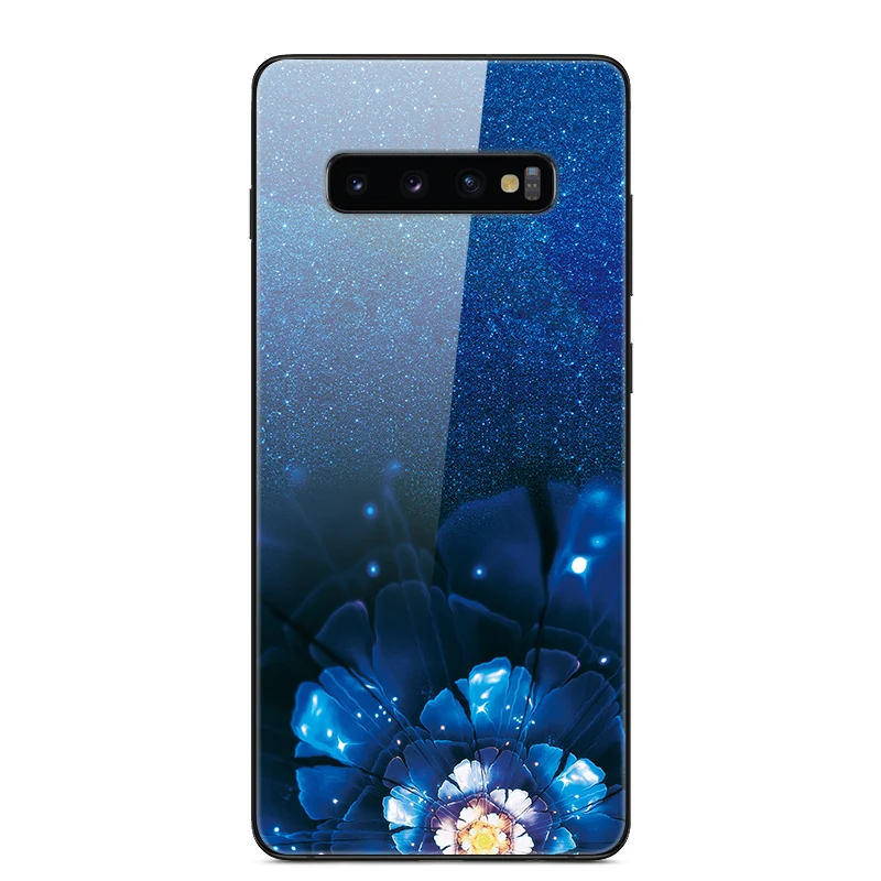 Чехол для Samsung S10 чехол с рисунком закаленный жесткий Galaxy силиконовый бампер S 10