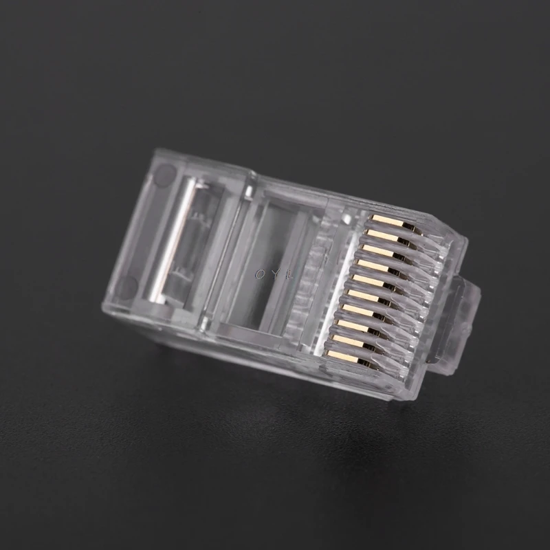 50 шт. многожильный сетевой кабель 10P10C разъем RJ48 модульный Кристальный штекер |