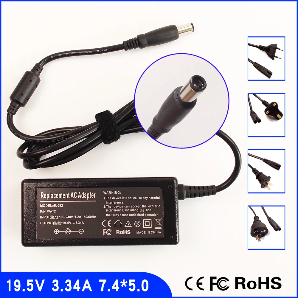 

19.5V 3.34A Laptop Ac Adapter Power SUPPLY + Cord for Dell Latitude X300 XD802 XD733 E4200 E4300 E4310 E6500 E6400 E5500 E5400