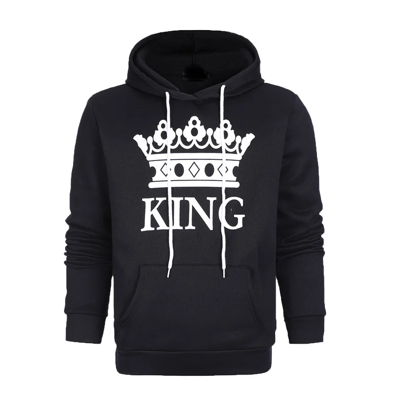 2018 Новый Для женщин мужчин толстовки King queen печатных Толстовка Любители Пары