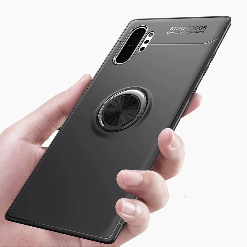 MAKAVO для Samsung Galaxy Note 10 Lite чехол с кольцом держателем на палец Матовый Мягкий
