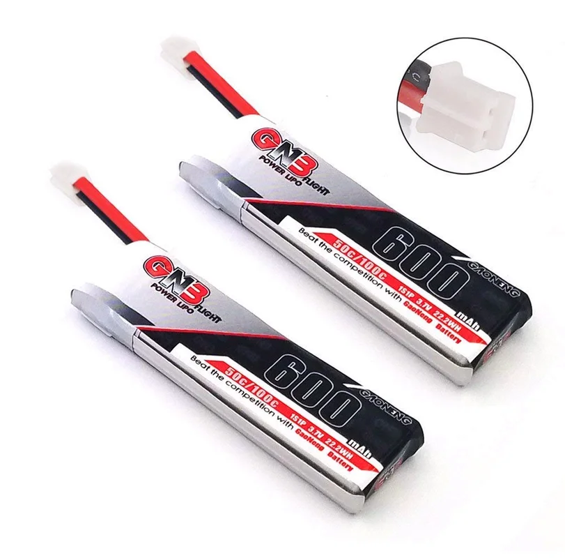 5 шт. GNB 600mAh 1S LiPo батарея 3 7 V 50C JST-PH 2 0 PowerWhoop mCPX разъем для FPV Plus Tiny RC Micro Дрон | Игрушки