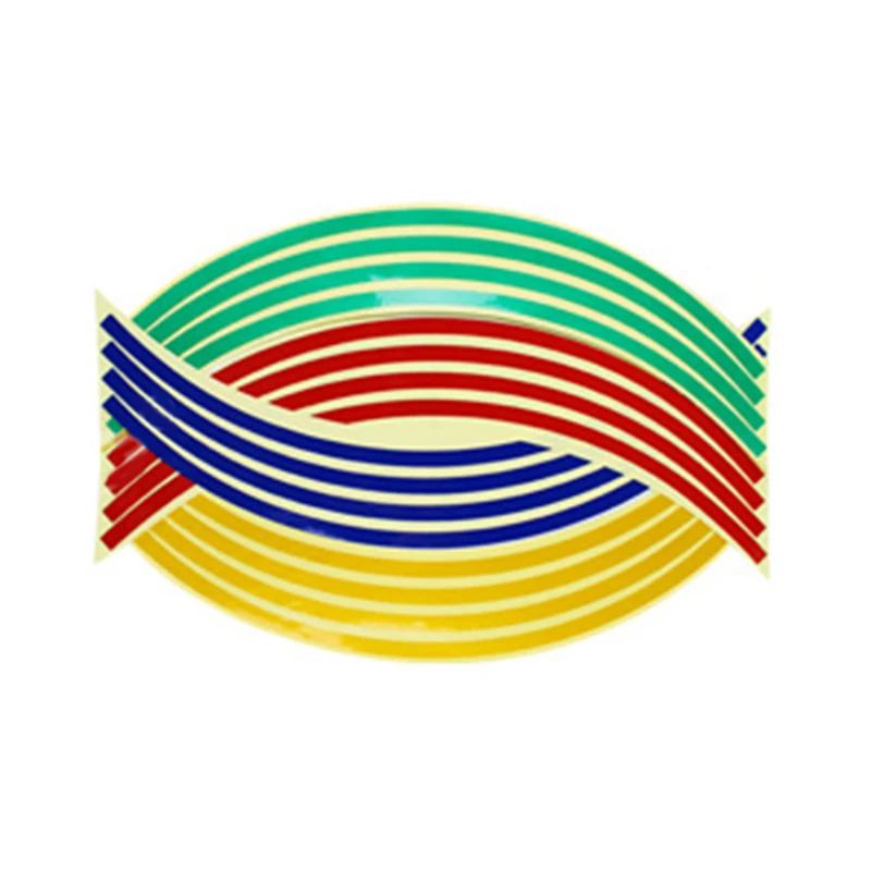 16 полосок светоотражающий автомобильный обод мотоцикла полоса колесная