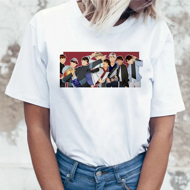 Stray Kids/Корейская футболка с надписью «I am Who»; футболка; женская одежда; футболки в стиле Харадзюку; летняя уличная одежда; ulzzang