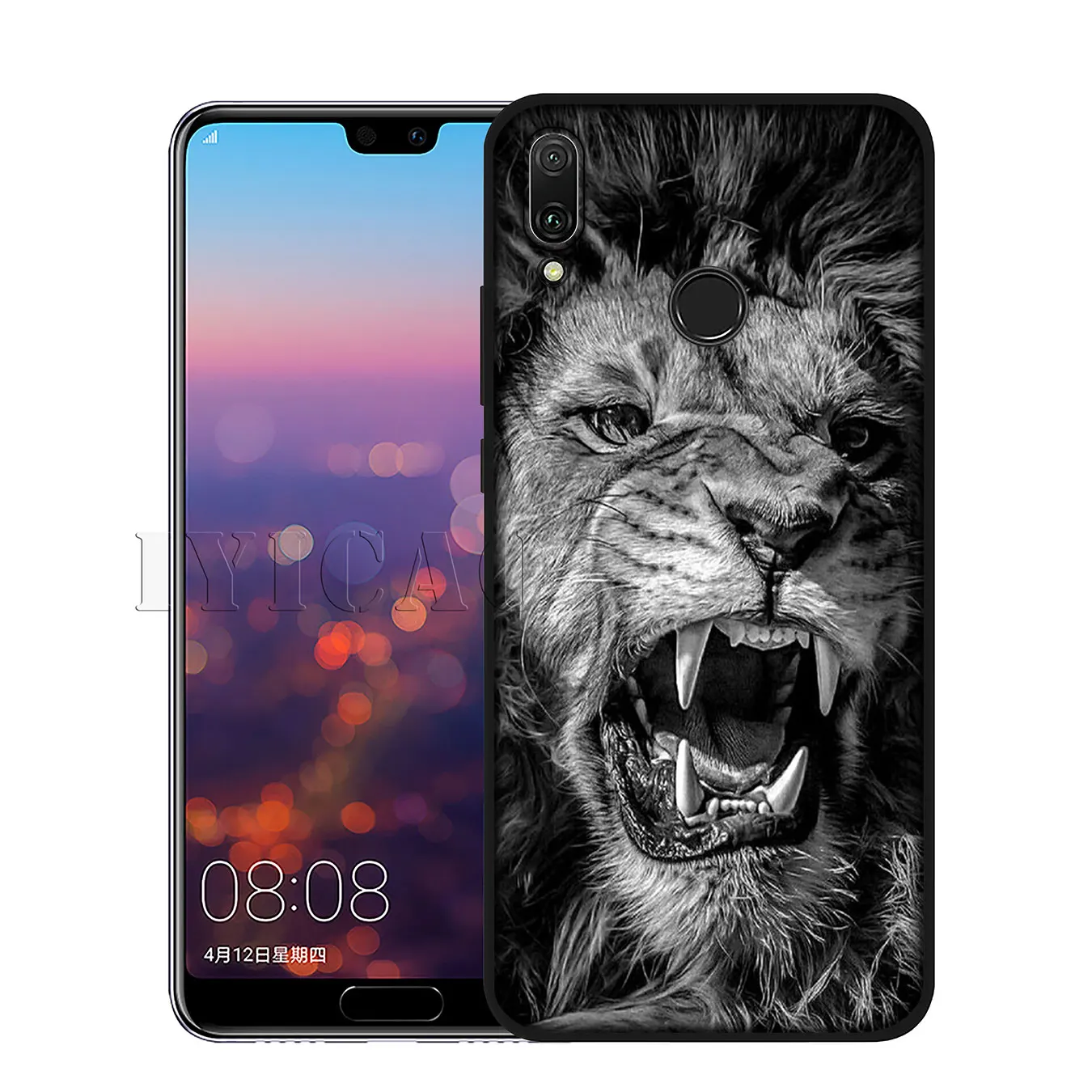 Мягкий чехол IYICAO bear tiger lion для huawei P20 Pro P10 P8 P9 P30 Lite Mini P Smart - Цвет: 5