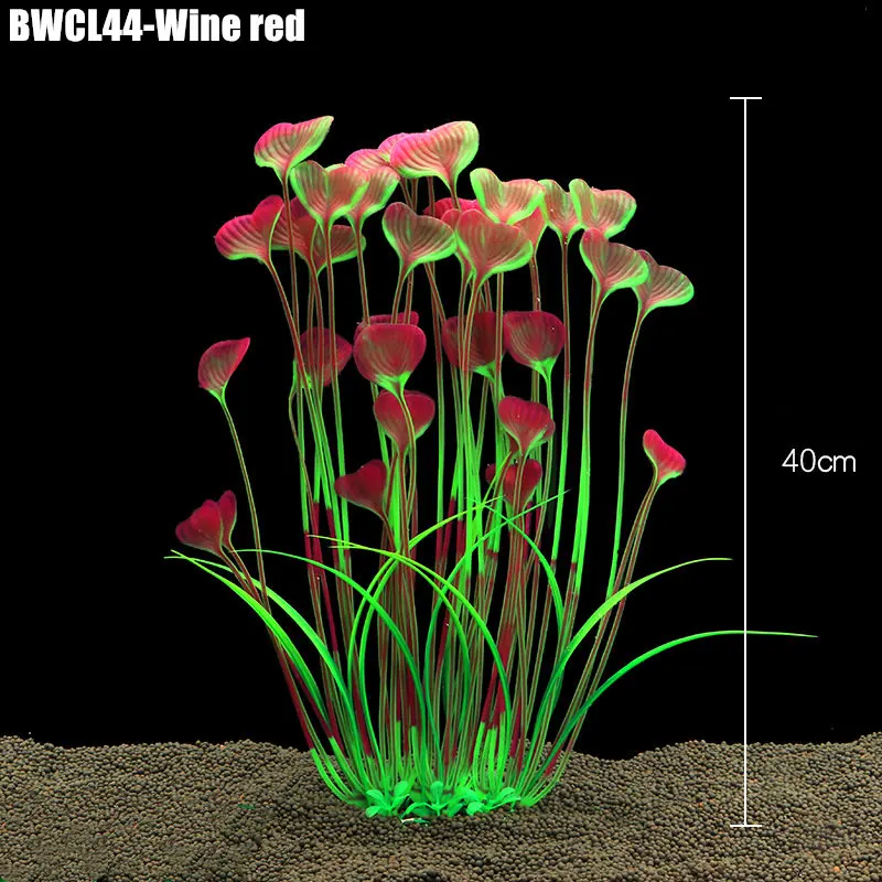 BarkMeow 40cm Simulation Aquatic Plants LOVE Style Fish Tank Aquariums Landscape Decorate TPC Underwater Accessories BWCL44 | Дом и сад