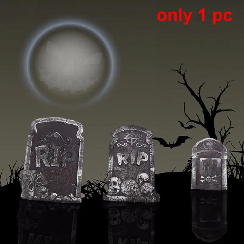 1Pcs Tombstones Halloween Props Haunted House Outdoor Indoor Spooky Decoration 38*26.5cm randomly | Дом и сад