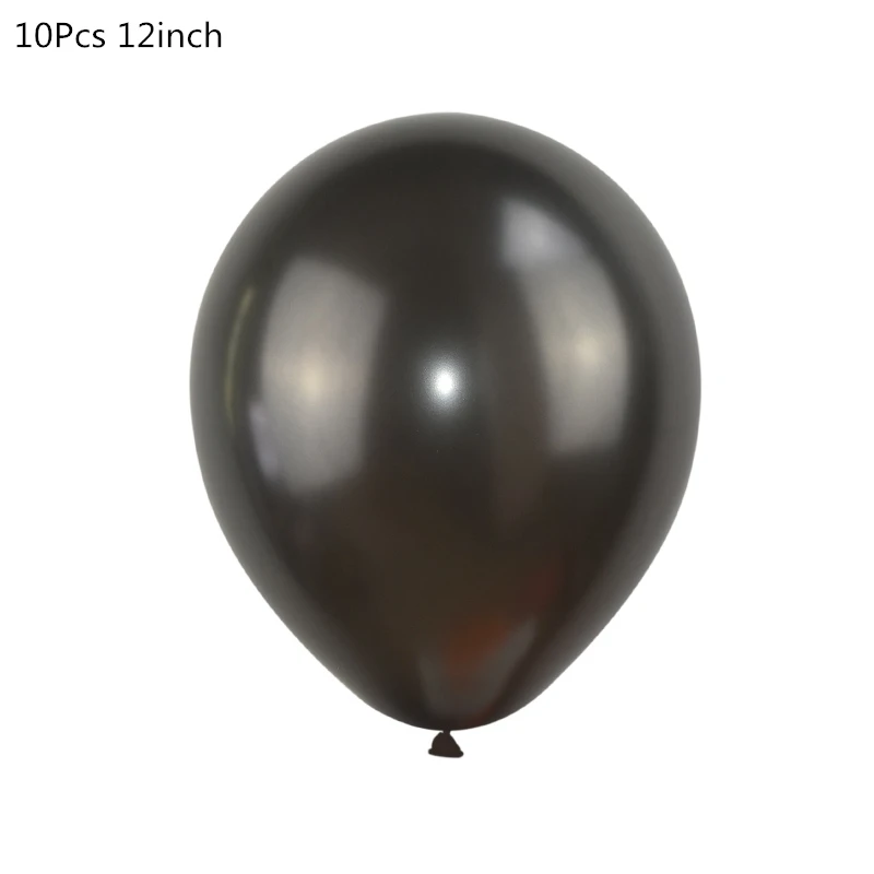 10Pcs black balloon Строительный трактор тема экскаватор надувные шары грузовик автомобиль баннеры детский день рождения, день рождение мальчика вечерние принадлежности - Цвет: 10Pcs black balloon