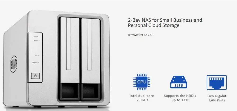 2bay HDD NAS персональная облачная система хранения 64 бит 2 Гб памяти 2* RJ-45 G-Ethernet 2* usb3.0 Rsync Ftp сервер Функция Raid