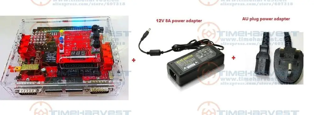 Новейший V2 супер пистолет JAMMA CBOX конвертер плата к SNK D15P джойстик и Сатурн геймпад для любого JAMMA PCB Pandora box MVS материнская плата - Цвет: with 8A power UK