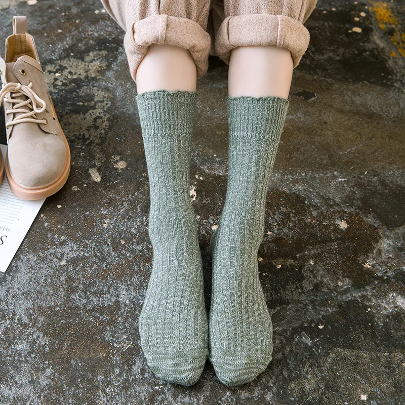 Jeseca/Лидер продаж Модные женские носки Сезон осень зима Утепленные длинные для