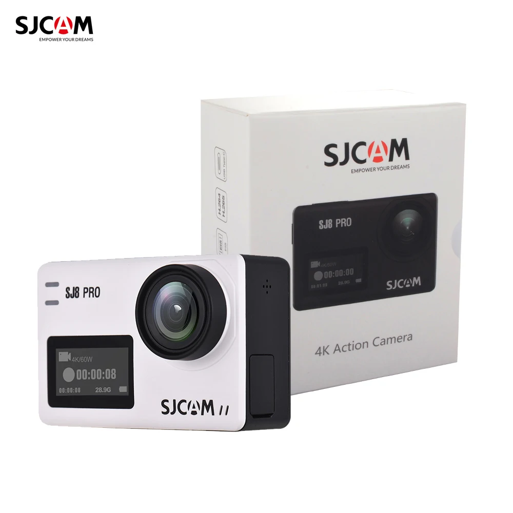 Экшн камера SJCAM SJ8 PRO 4K/60fps Wi Fi Спортивная сенсорный экран 2 3 дюйма угол обзора 170
