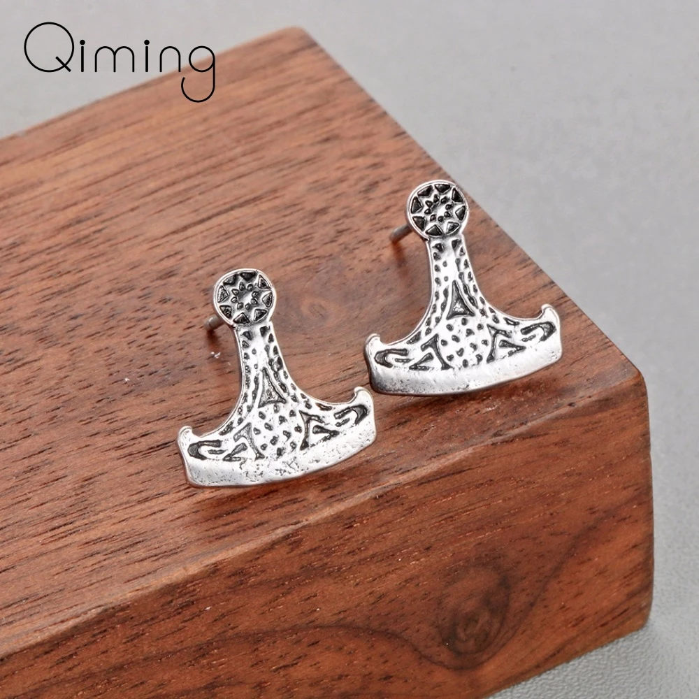 Мужские и женские винтажные медные серьги Odin славянские языческие Серьги пусеты