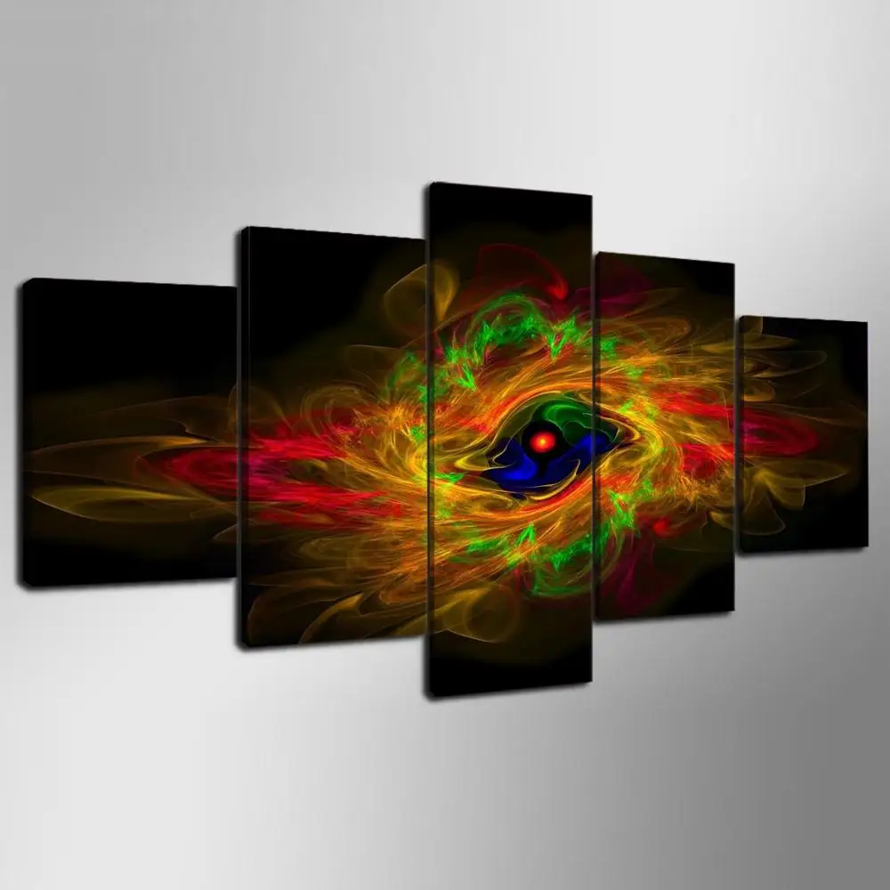 5 панелей высокое качество домашний декор настенная живопись Нью-Йорка в ночное