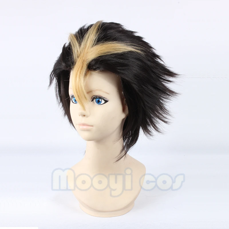 Haikyuu! Парик для косплея Nishinoya Yuu 30 см короткие прямые термостойкие синтетические