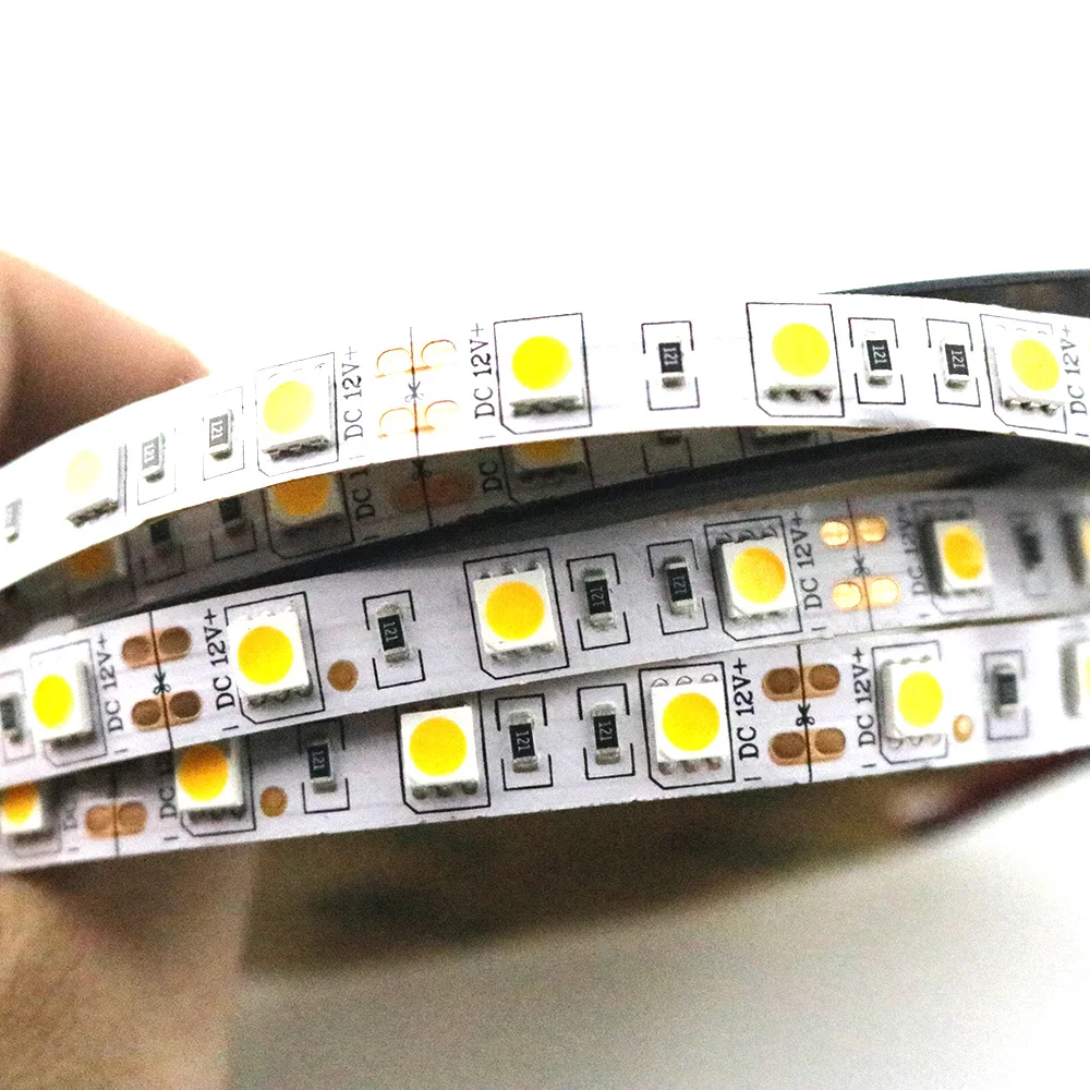 Гибкая СВЕТОДИОДНАЯ лента SMD 5050 300 5 м 60 светодиодов/м 12 в пост. Тока - купить по