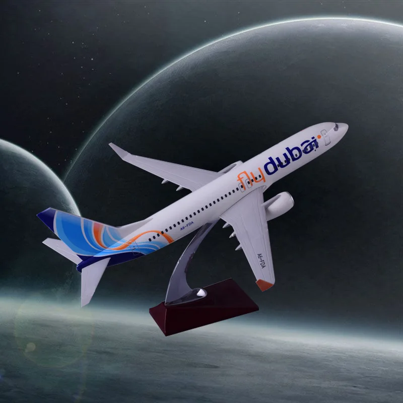 

40cm B737-800 Dubai Airlines Aircraft Model Fly Dubai Airplane Airways Resin International Airbus Model Collection Decoration