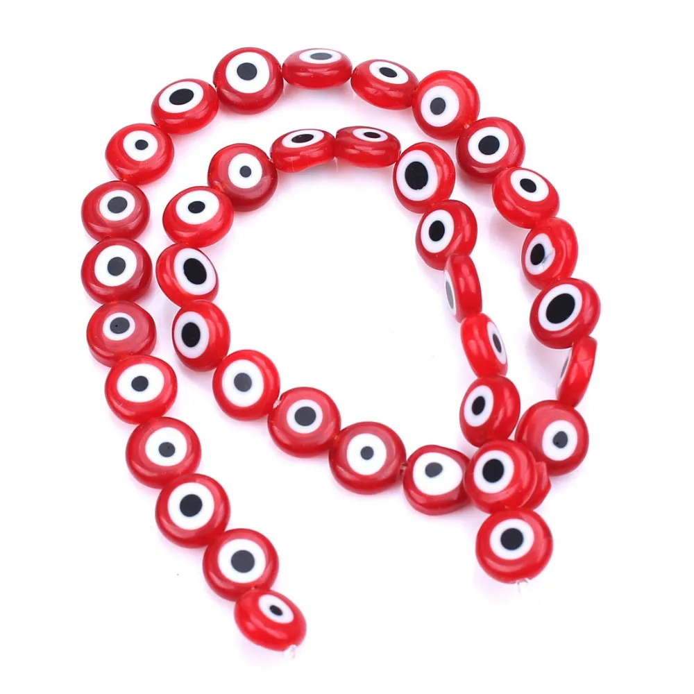 Круглые цветные шарики в полоску Lucky eye 10 мм 1 нитка круглые космические виде