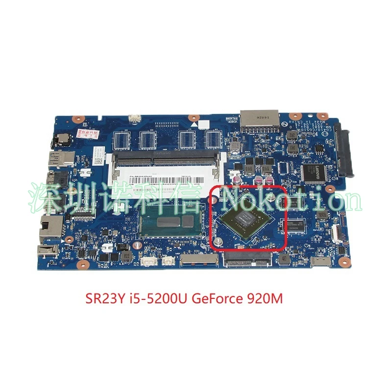NOKOTION CG410 CG510 NM-A681 для lenovo ideapad 100-15IBD материнская плата ноутбука SR23Y i5-5200U GeForce 920M |
