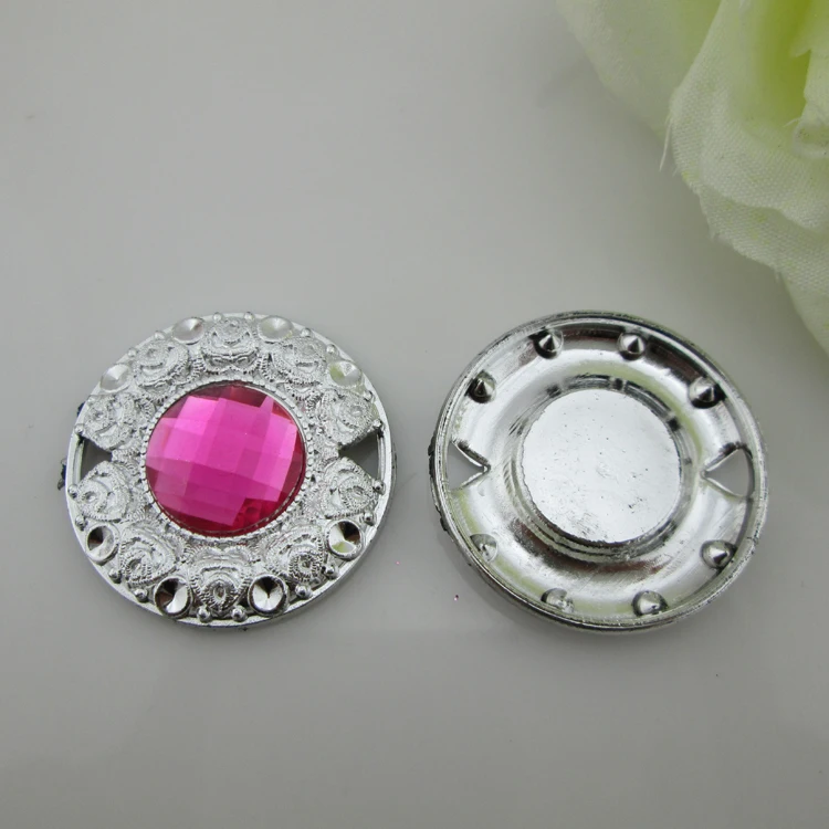 (PB91 30 мм) 20 шт Fuchia Gem пластиковые стразы пряжка пригласительные ленты слайдер для