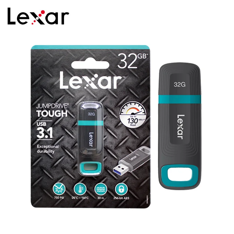 100% Оригинальный Lexar USB флеш-накопитель Жесткий водонепроницаемый промышленный 3 1